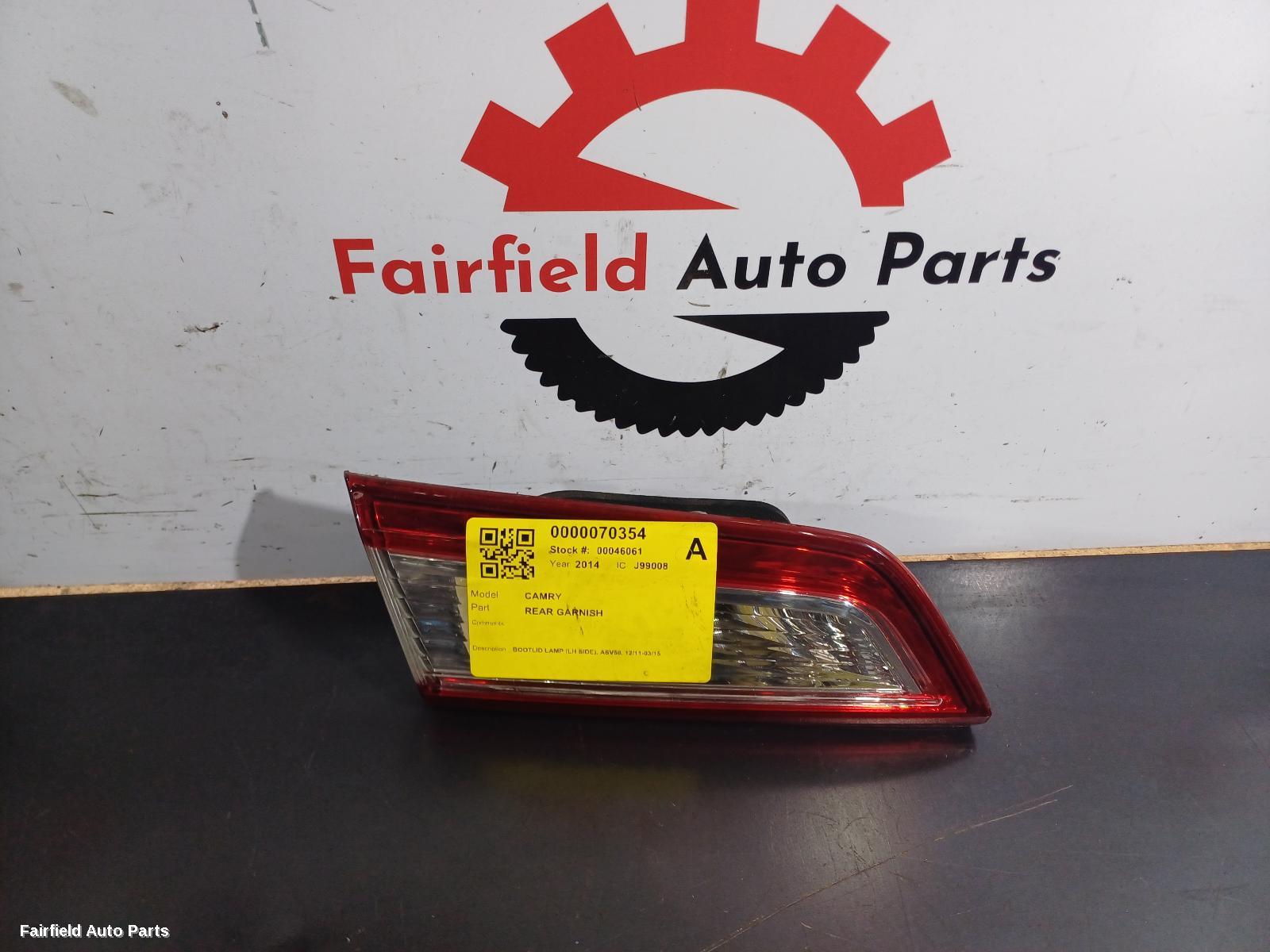 2011-2015 Toyota Camry Rear Garnish