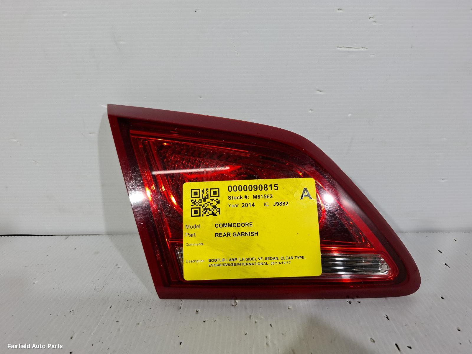2013-2017 Holden Commodore Rear Garnish