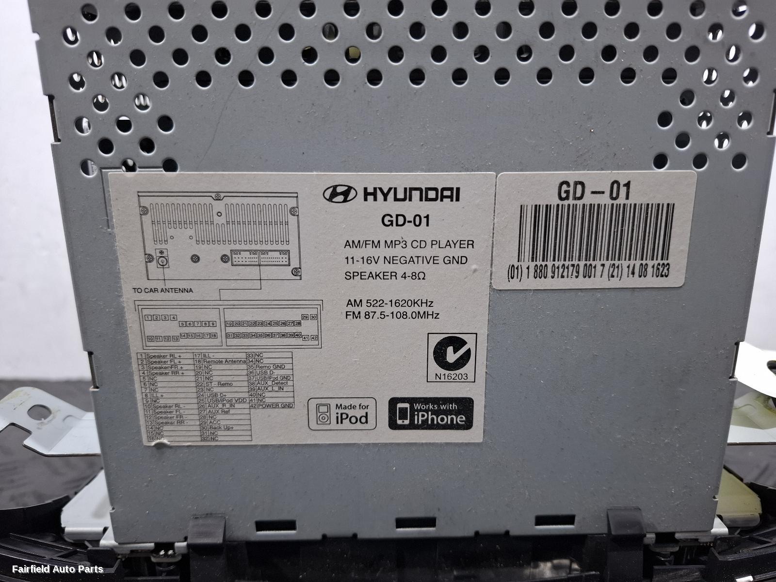 2012-2017 Hyundai I30 Radio Cd Dvd Sat Tv