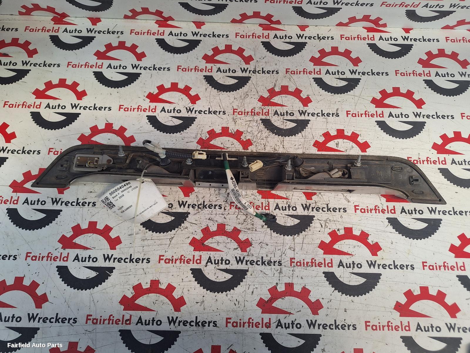 2007-2014 Toyota Kluger Rear Garnish
