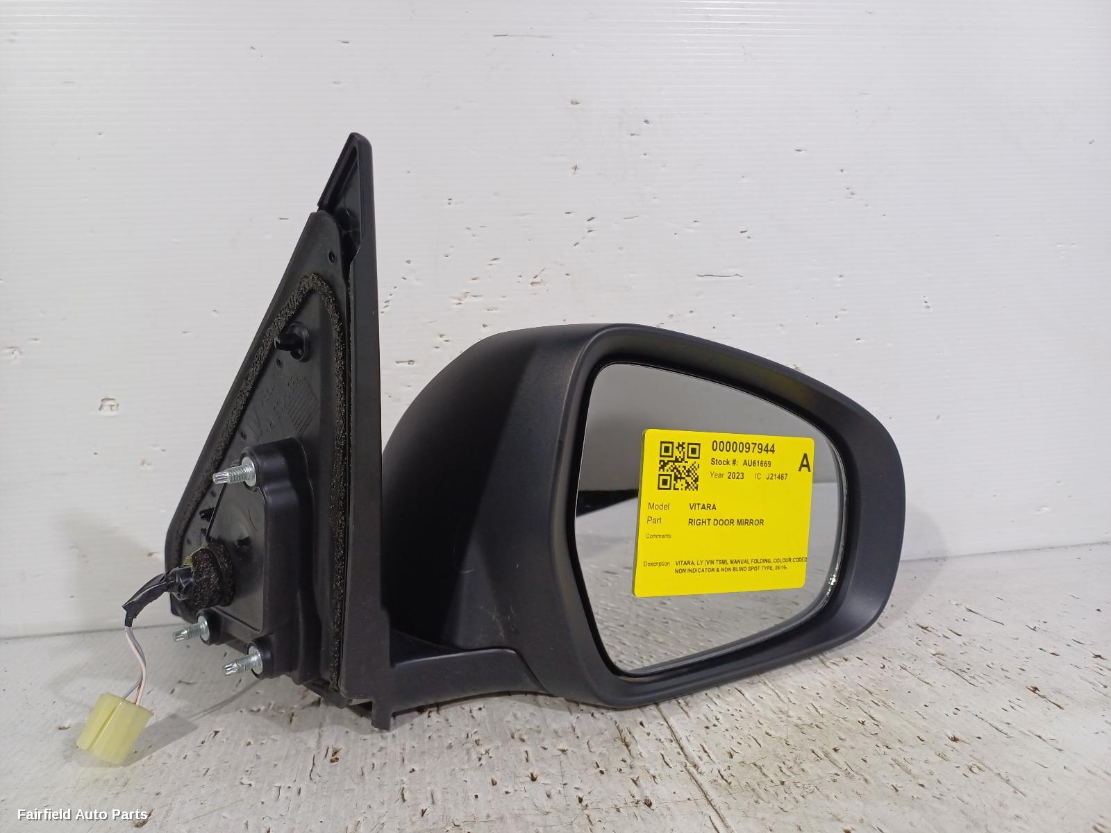 2015-2025 Suzuki Vitara Right Door Mirror