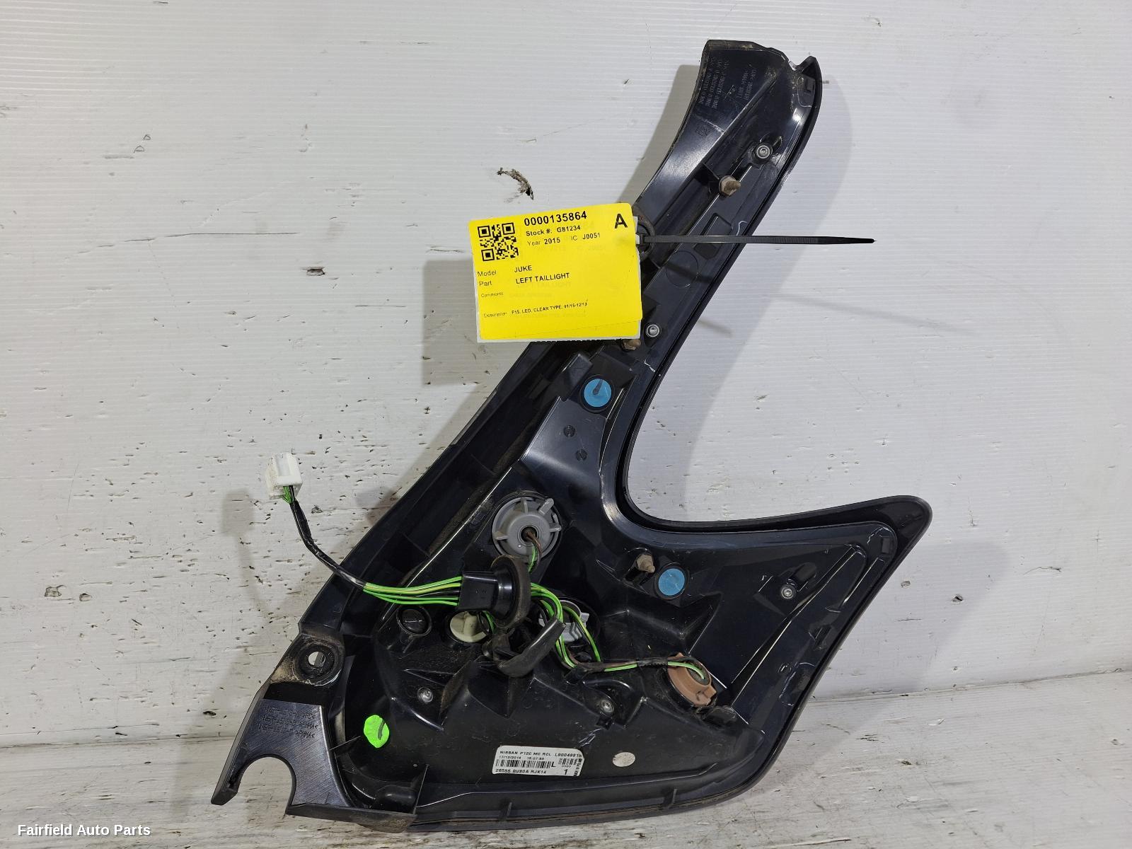 2015-2019 Nissan Juke Left Taillight