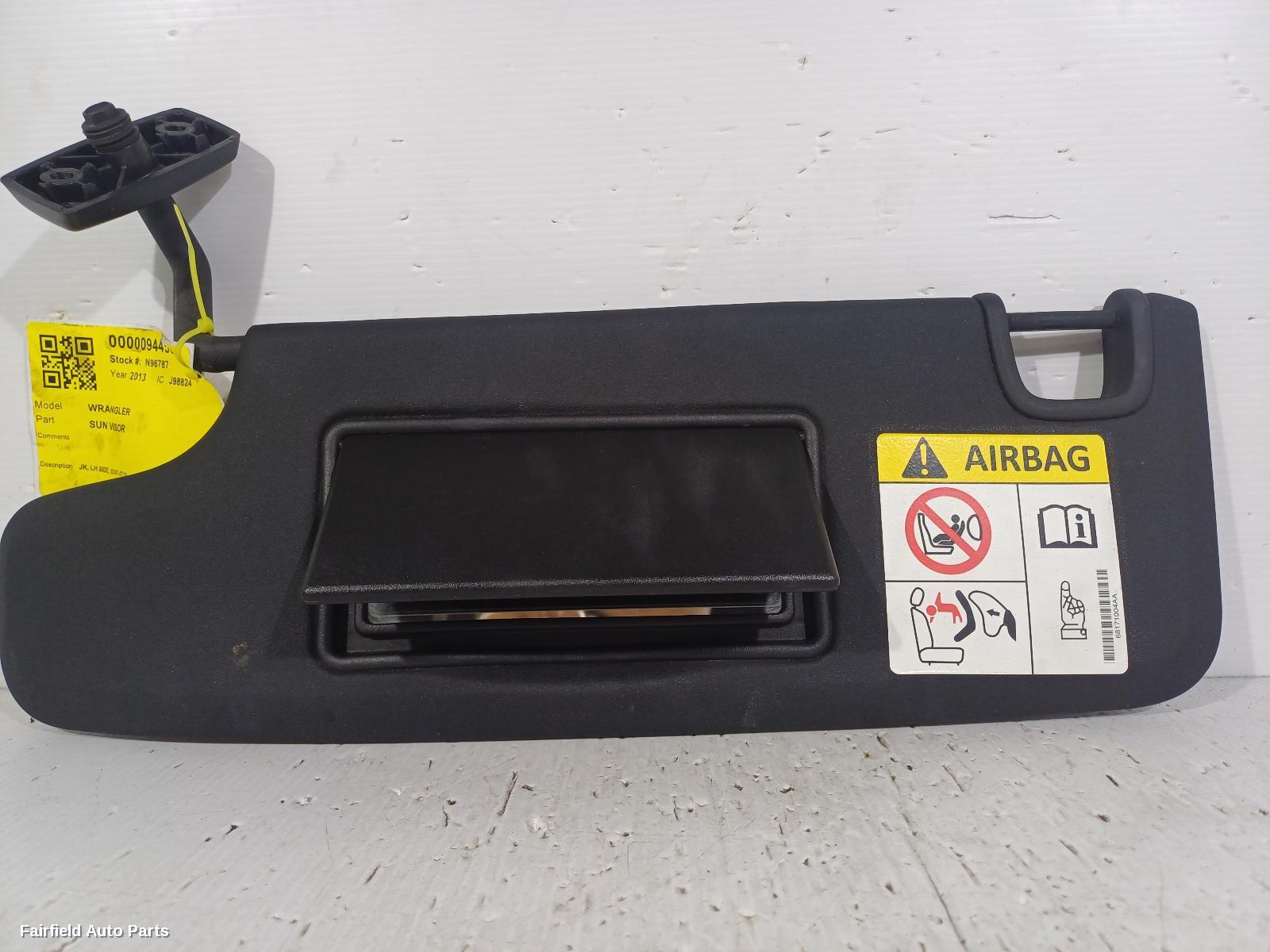 2007-2018 Jeep Wrangler Sunvisor