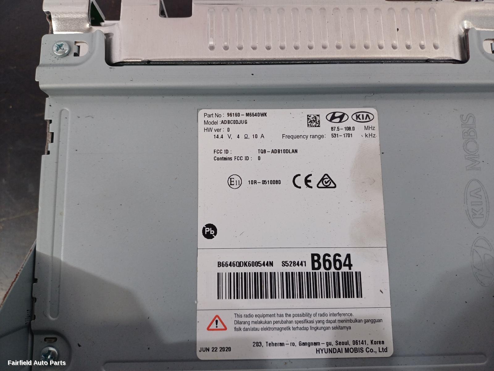 2018-2021 Kia Cerato Radio Cd Dvd Sat Tv
