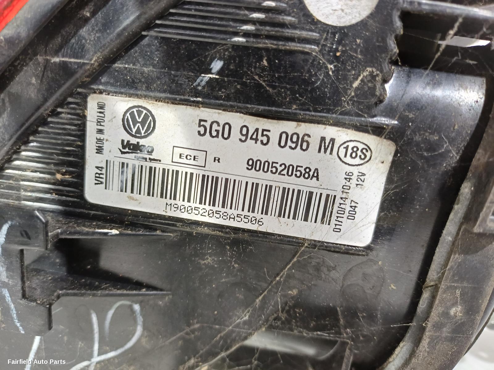 2012-2017 Volkswagen Golf Right Taillight