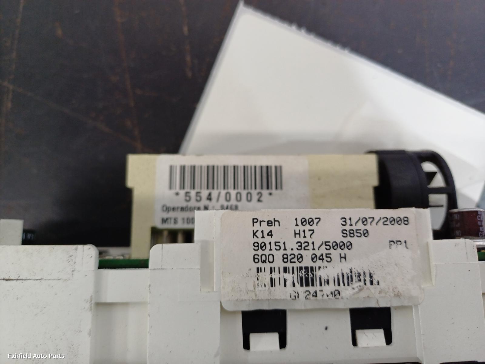 2005-2010 Volkswagen Polo Heater Ac Controls