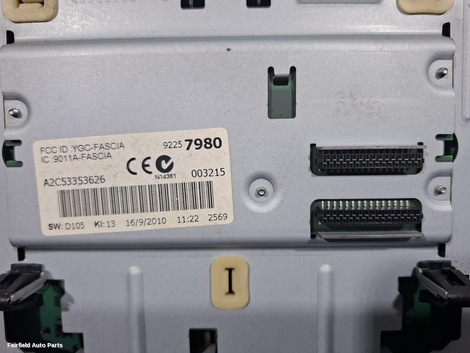 2009-2013 Holden Commodore Radio Cd Dvd Sat Tv