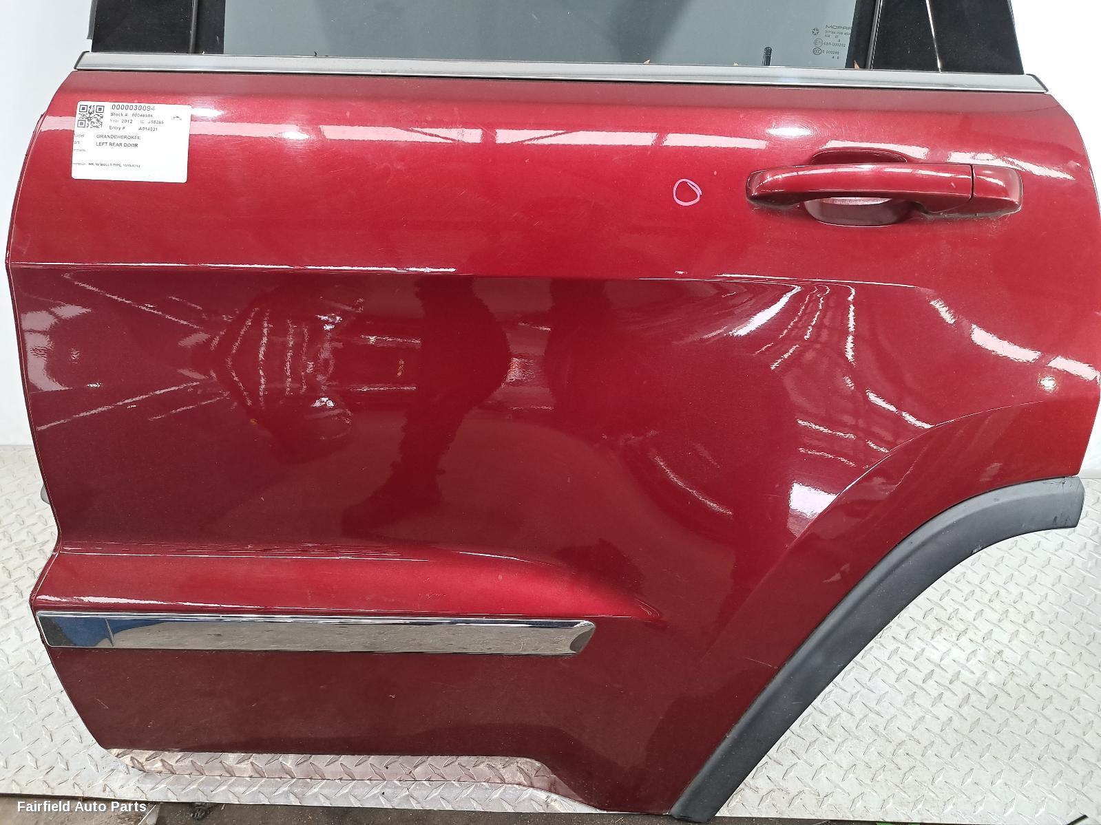 2010-2013 Jeep Grandcherokee Left Rear Door Sliding