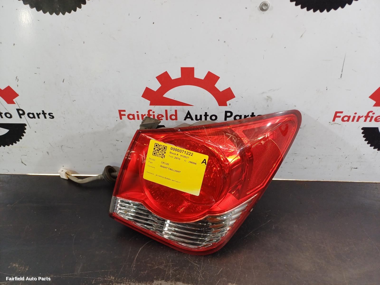 2011-2017 Holden Cruze Right Taillight