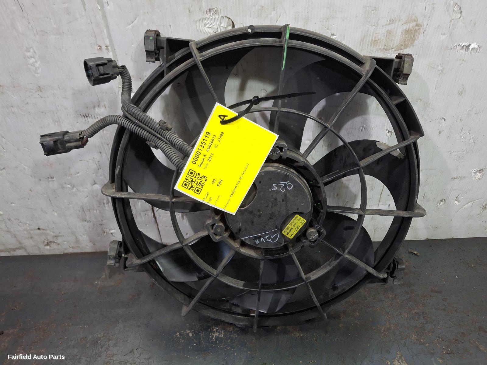 2010-2012 Hyundai I20 Fan