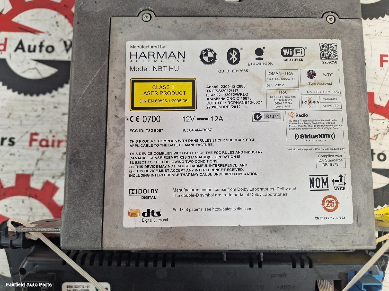2013-2018 Bmw X5 Radio Cd Dvd Sat Tv