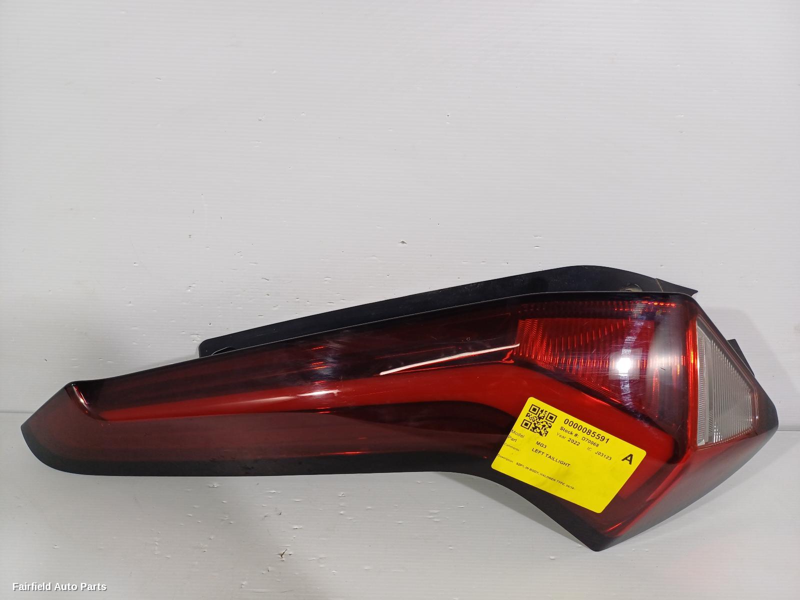 2018-2024 Mg Mg3 Left Taillight