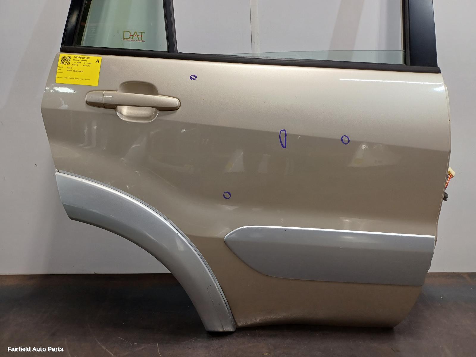 2000-2005 Toyota Rav4 Right Rear Door Sliding