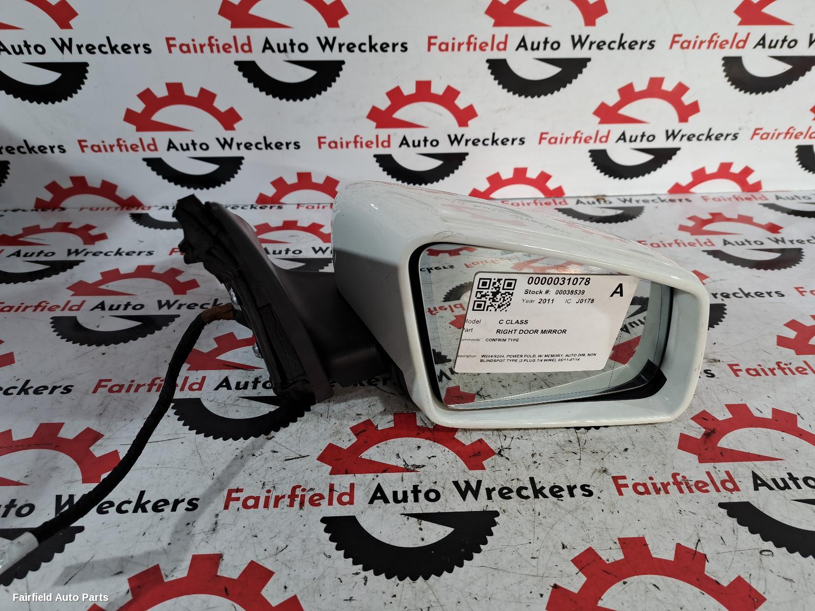 2011-2014 Mercedes C Class Right Door Mirror