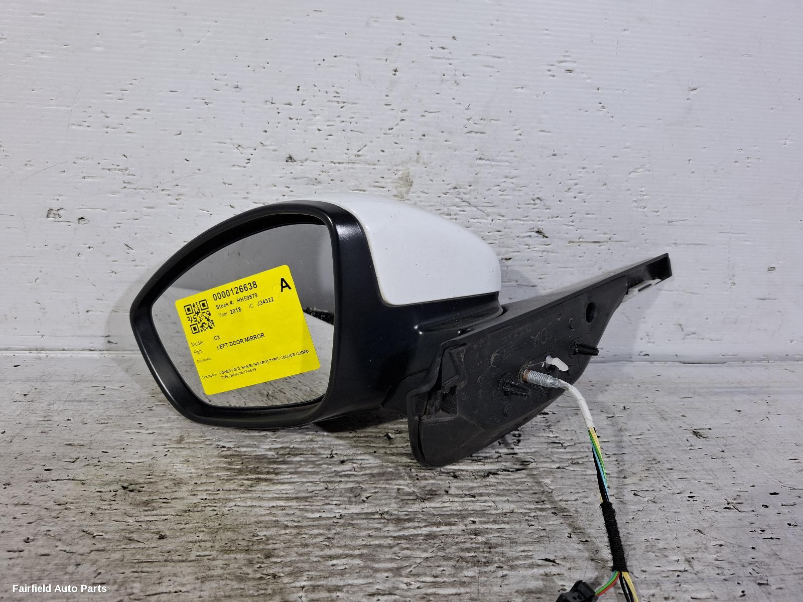 2017-2019 Citroen C3 Left Door Mirror
