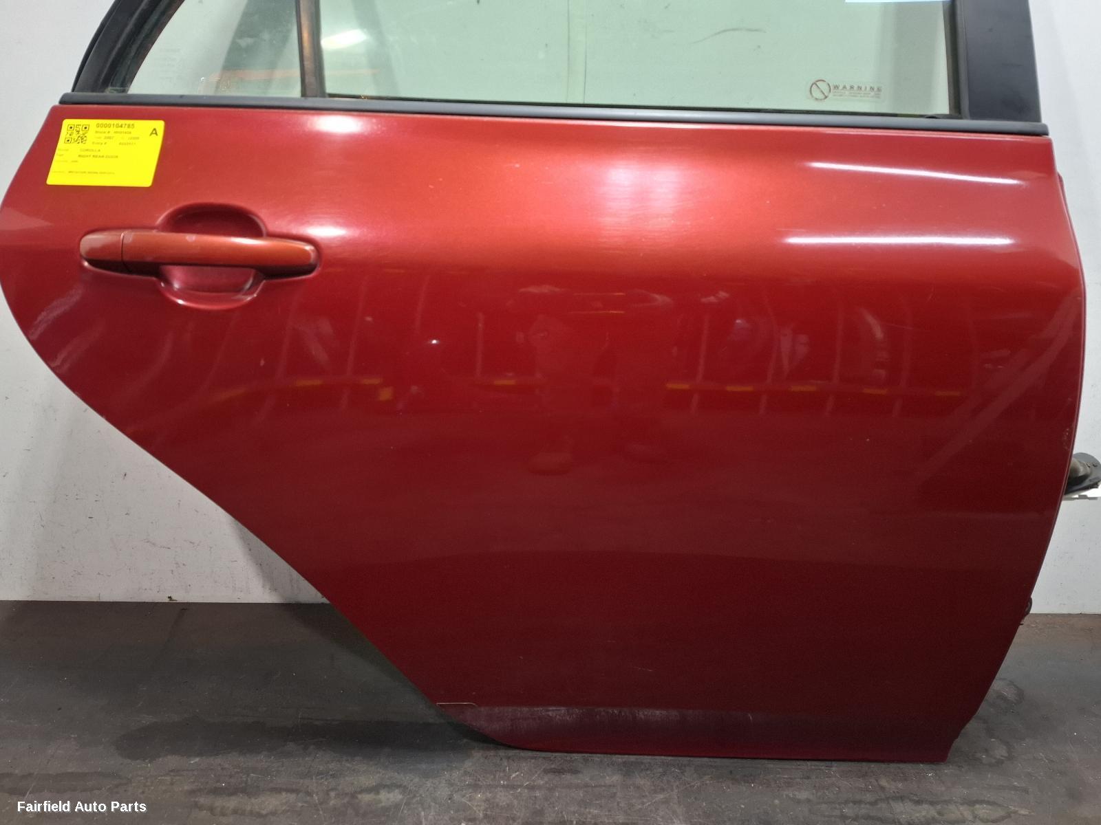 2007-2013 Toyota Corolla Right Rear Door Sliding
