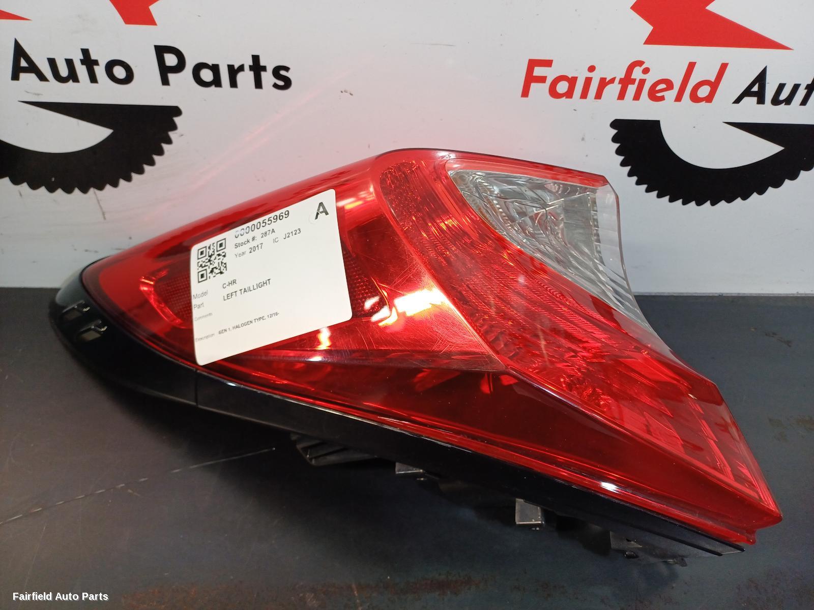 2016-2023 Toyota C-hr Left Taillight