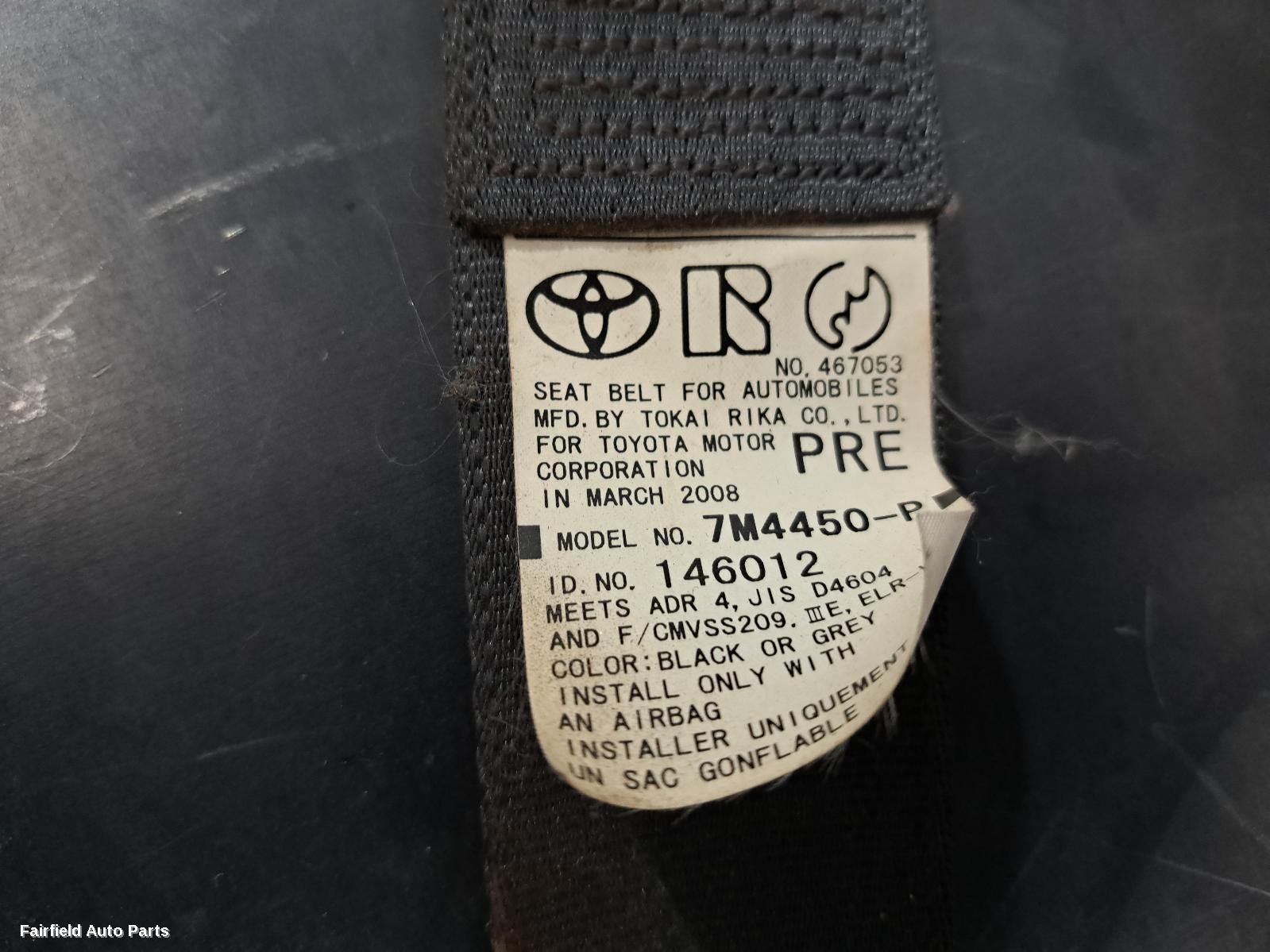 2006-2012 Toyota Tarago Seatbelt Stalk