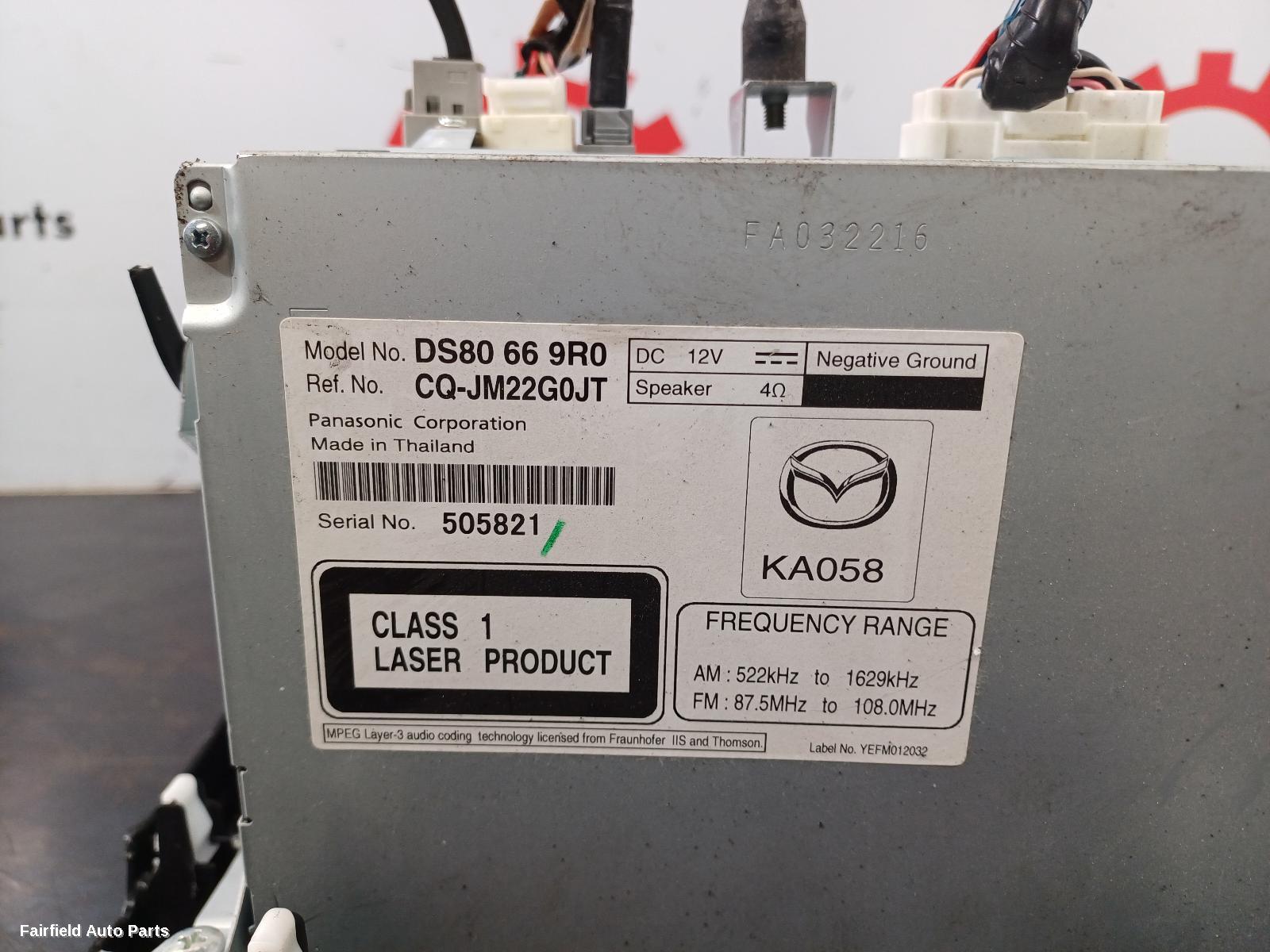 2010-2014 Mazda 2 Radio Cd Dvd Sat Tv