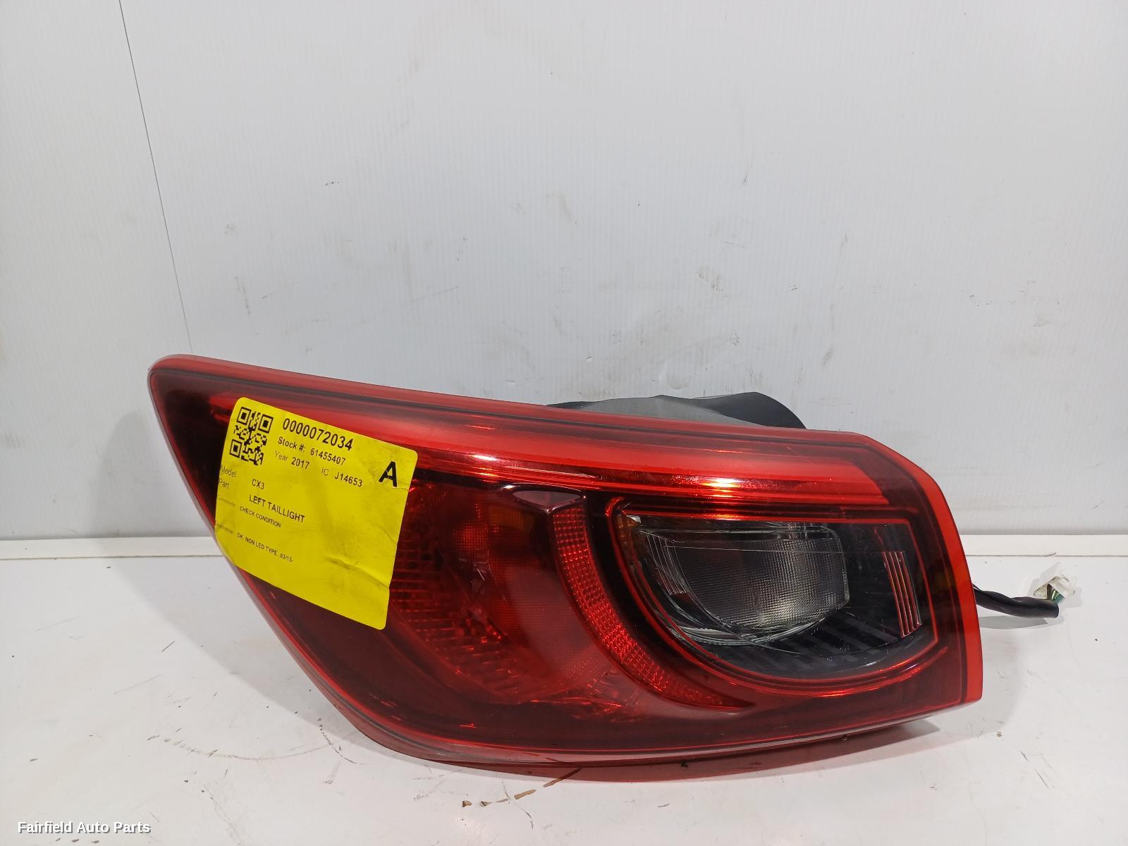 2015-2024 Mazda Cx3 Left Taillight