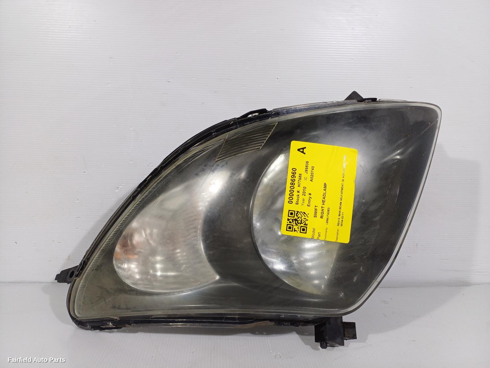 2004-2011 Suzuki Swift Right Headlamp