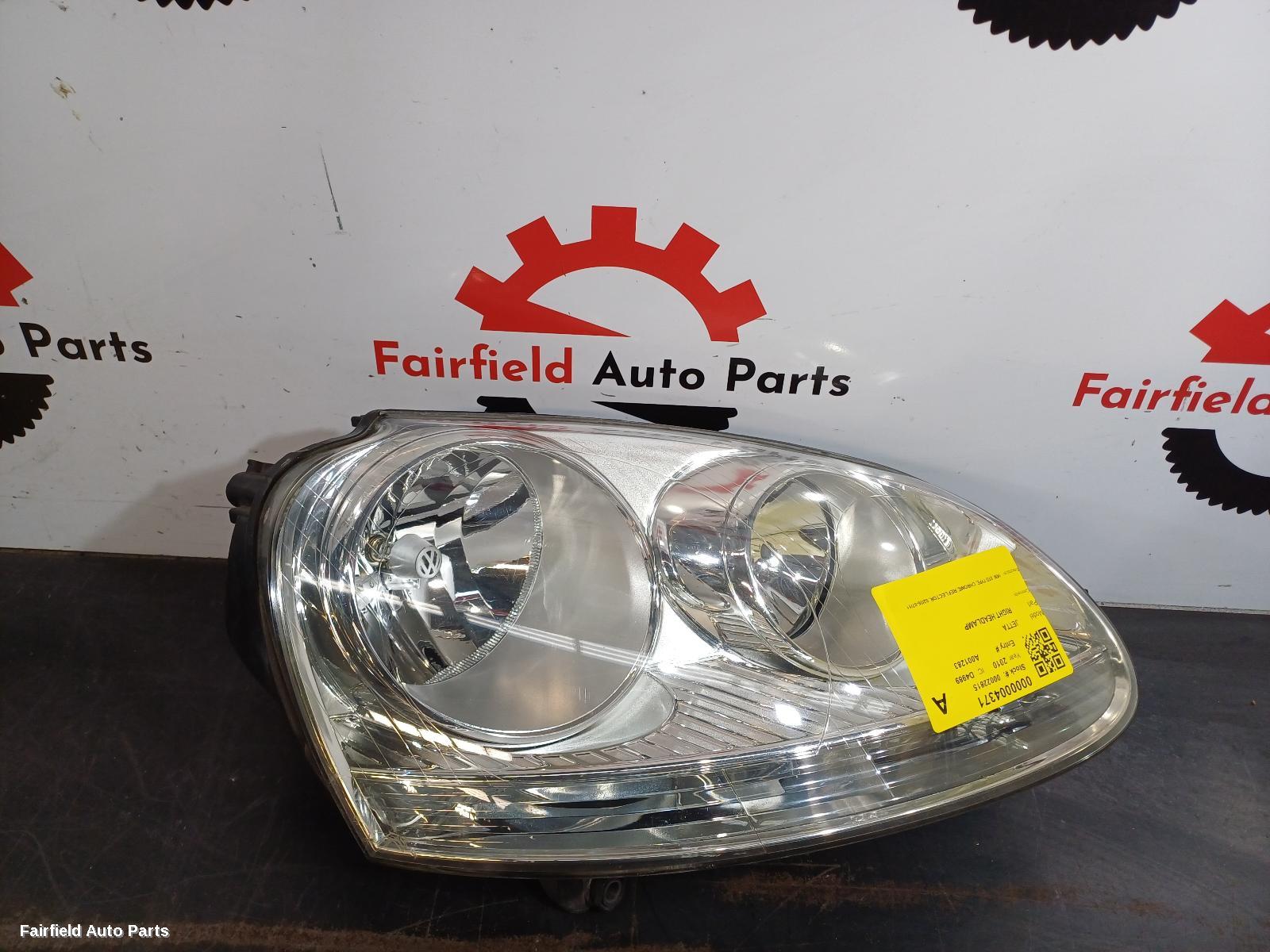 2006-2011 Volkswagen Jetta Right Headlamp