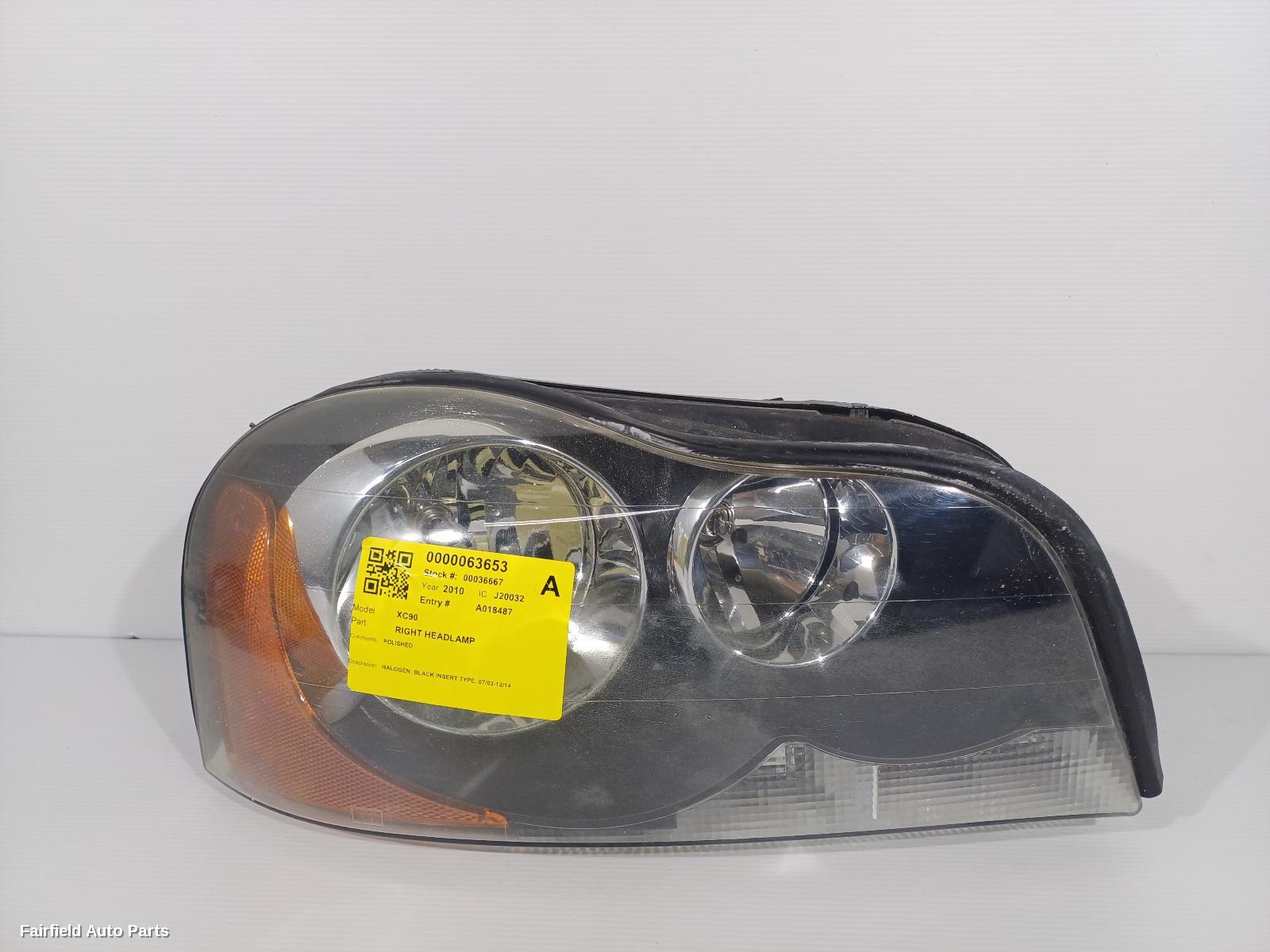 2003-2014 Volvo Xc90 Right Headlamp