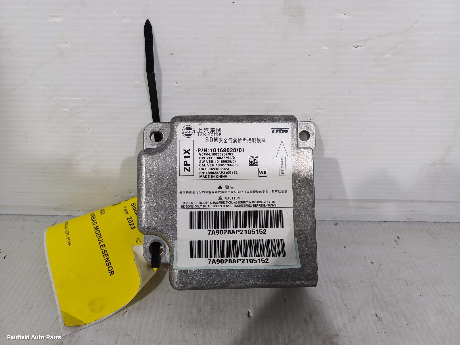 2018-2024 Mg Mg3 Airbag Module Sensor
