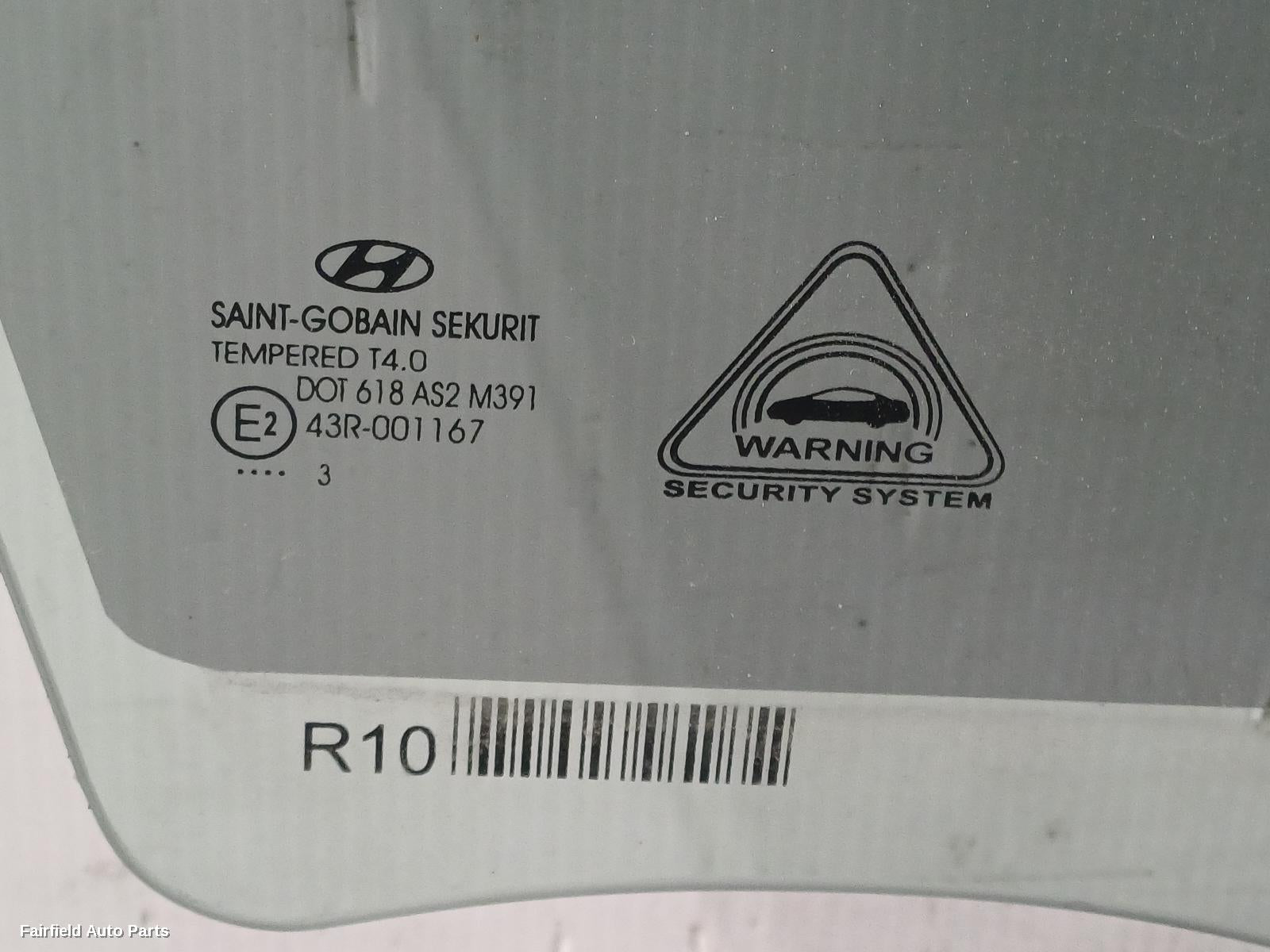 2018-2026 Hyundai I30 Right Front Door Window
