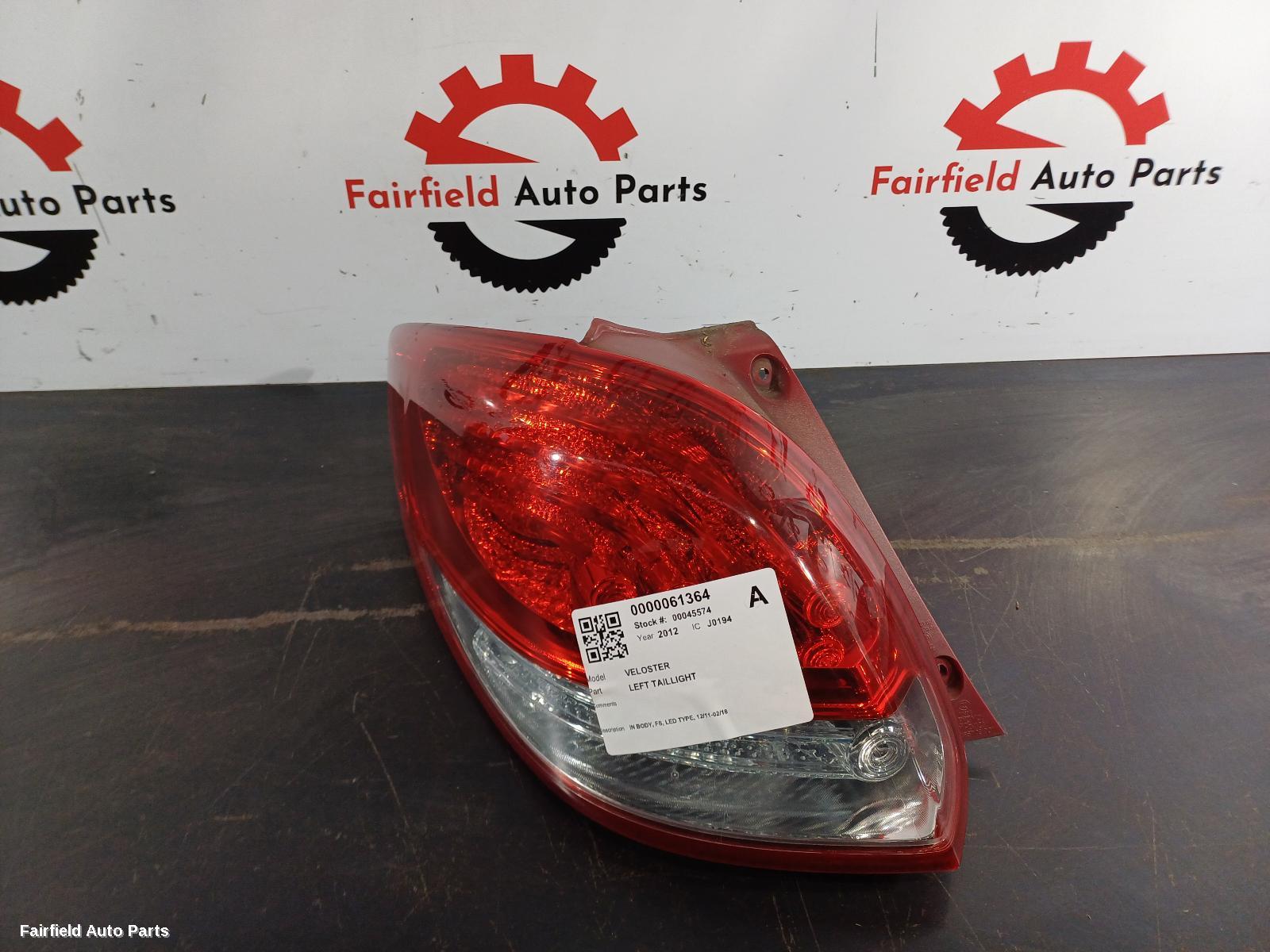 2011-2018 Hyundai Veloster Left Taillight