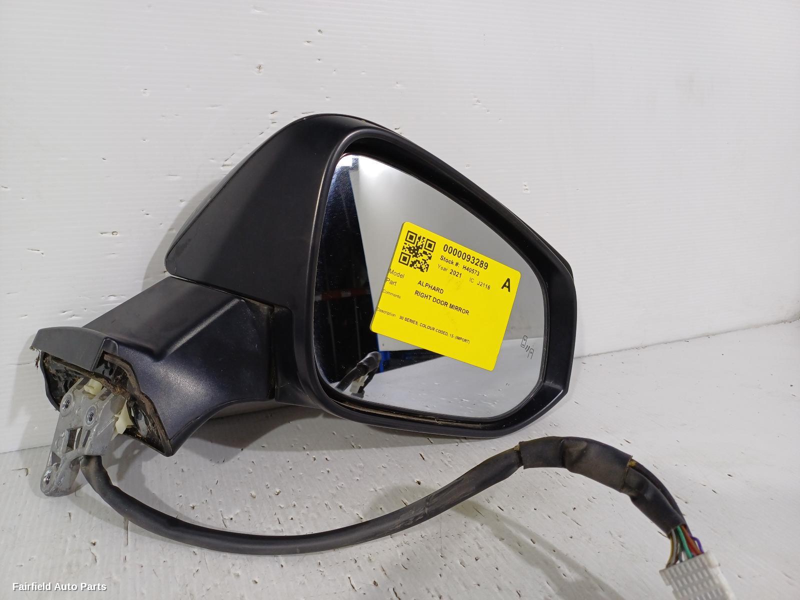 2015-2023 Toyota Alphard Right Door Mirror
