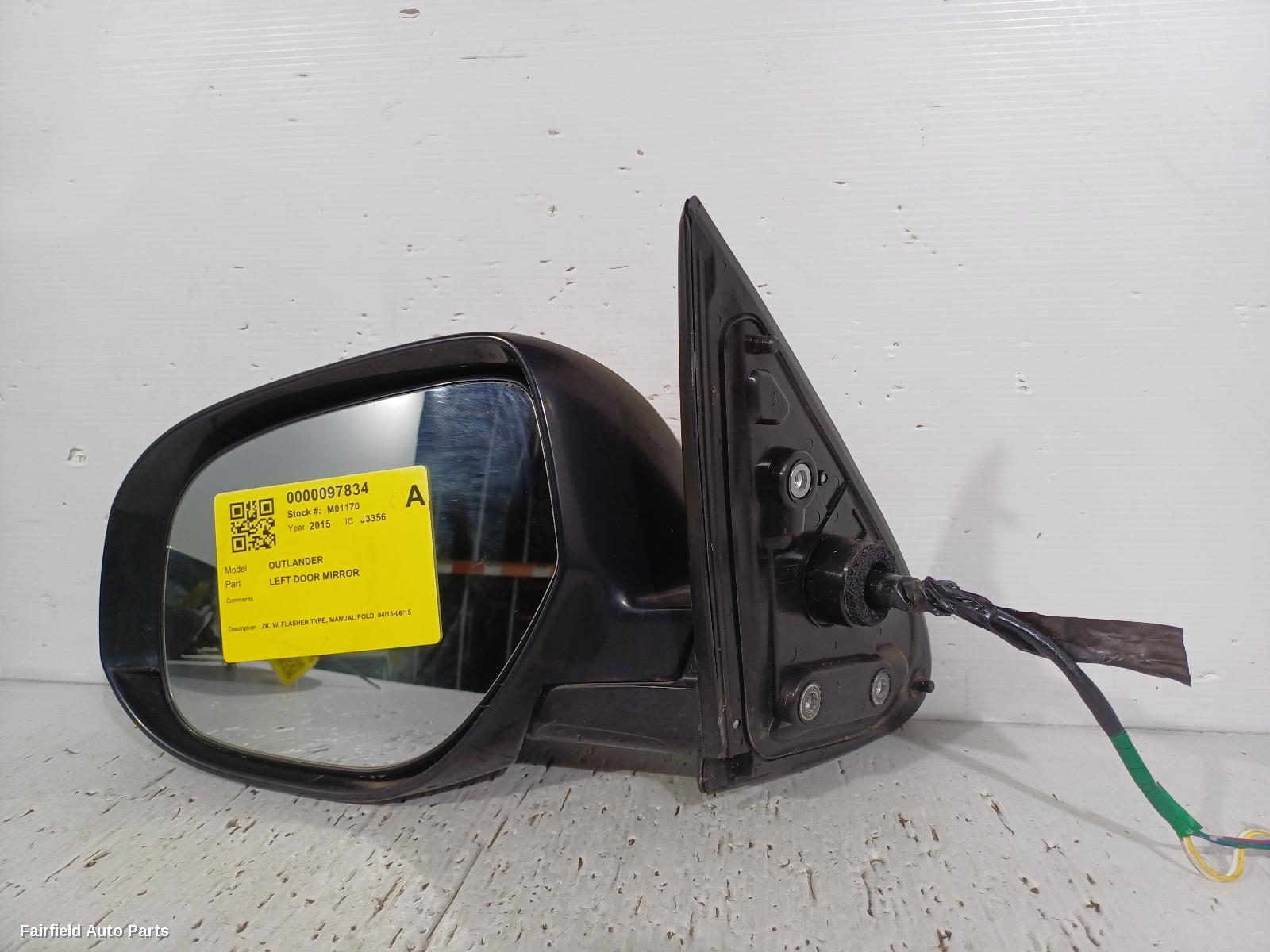 2015 Mitsubishi Outlander Left Door Mirror