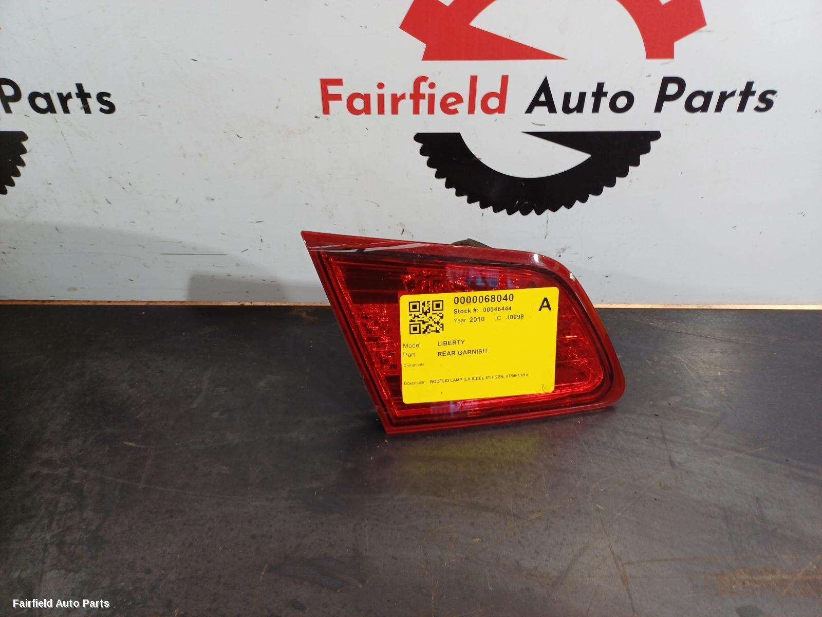 2009-2014 Subaru Liberty Rear Garnish