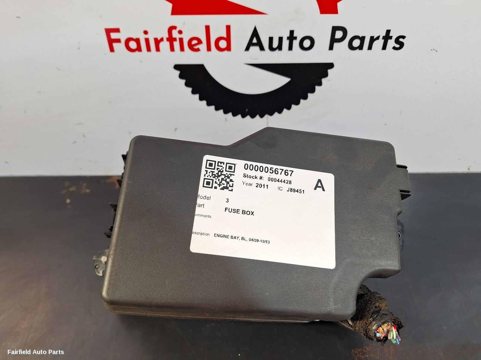 2009-2013 Mazda 3 Fuse Box