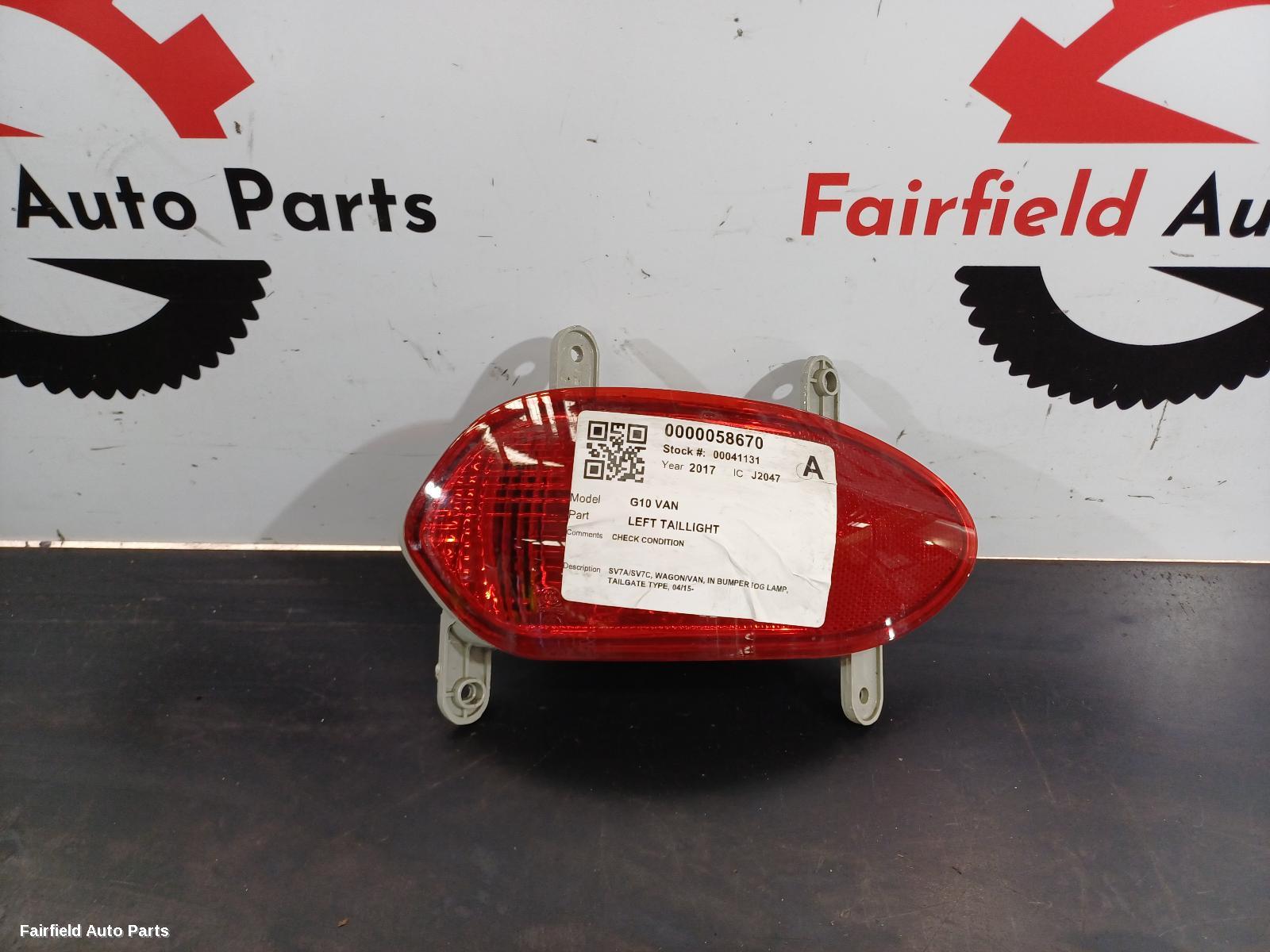 2015-2025 Ldv G10 Left Taillight
