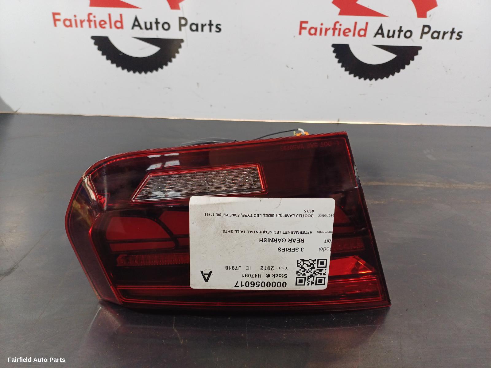 2011-2015 Bmw 3 Series Rear Garnish