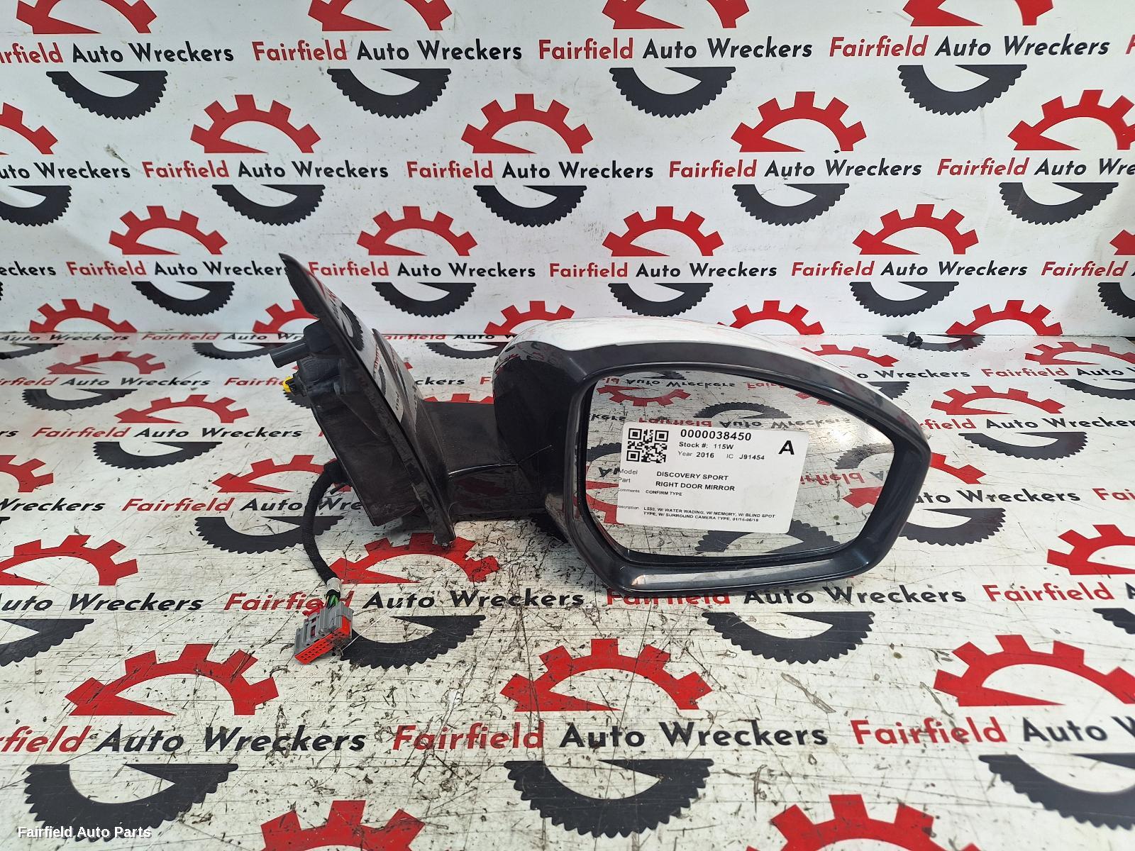 2015-2018 Land Rover Discovery Sport Right Door Mirror