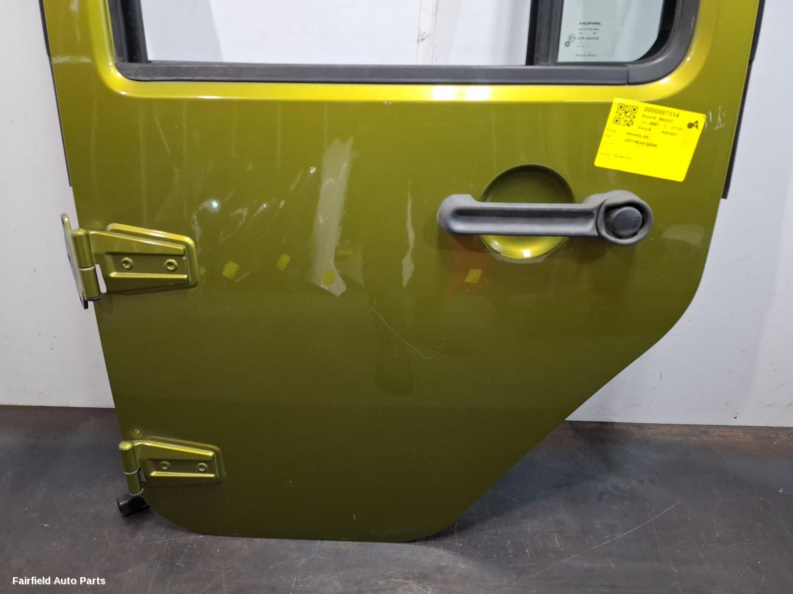 2007-2011 Jeep Wrangler Left Rear Door Sliding
