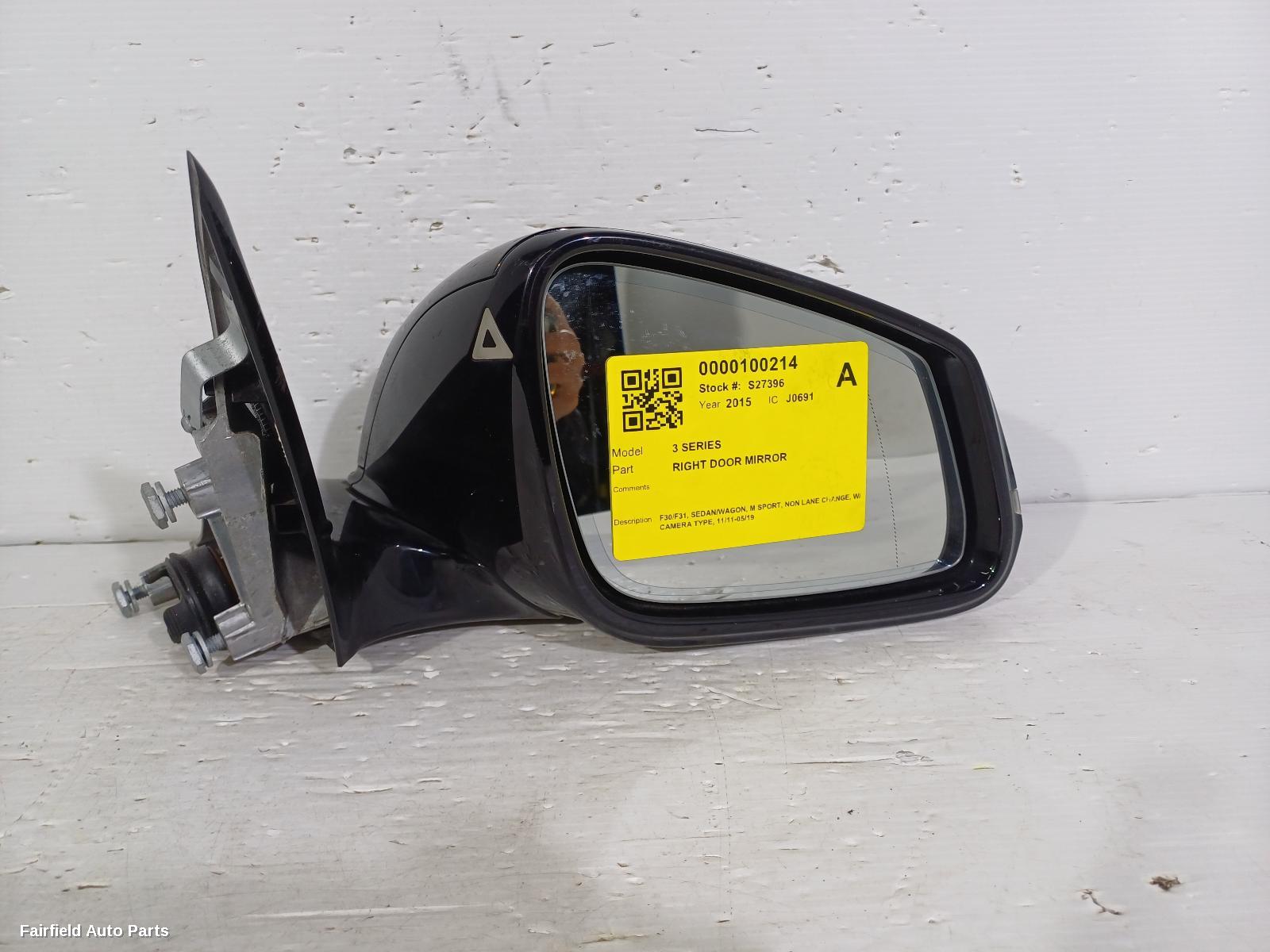 2011-2019 Bmw 3 Series Right Door Mirror
