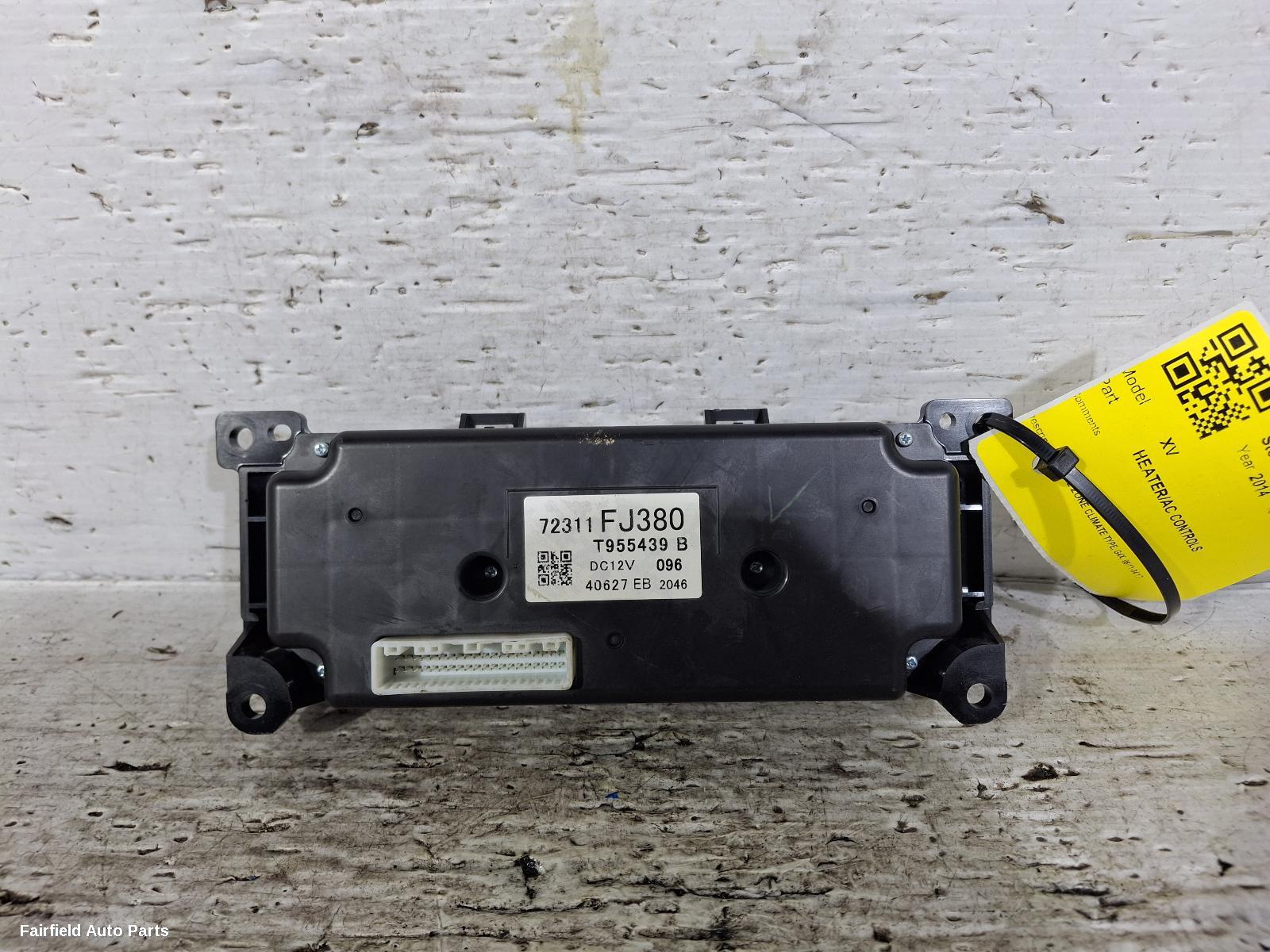 2011-2017 Subaru Xv Heater Ac Controls