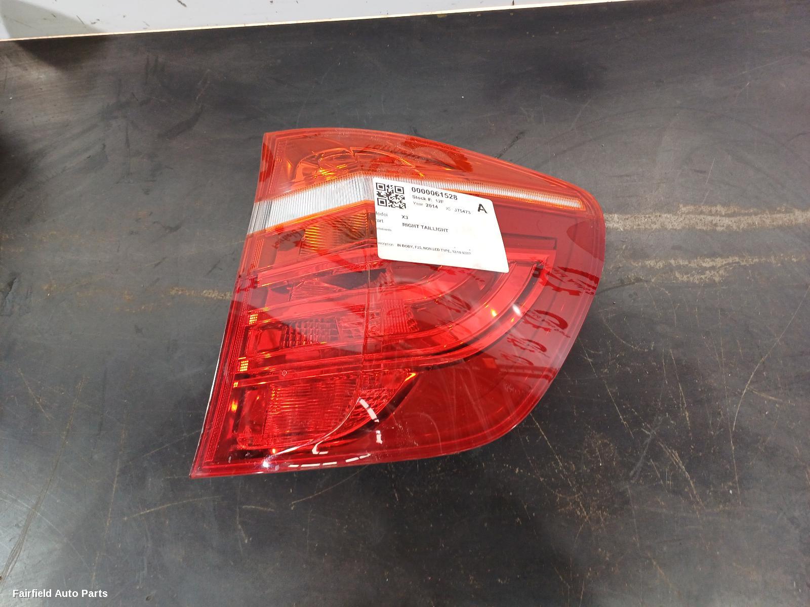 2010-2017 Bmw X3 Right Taillight
