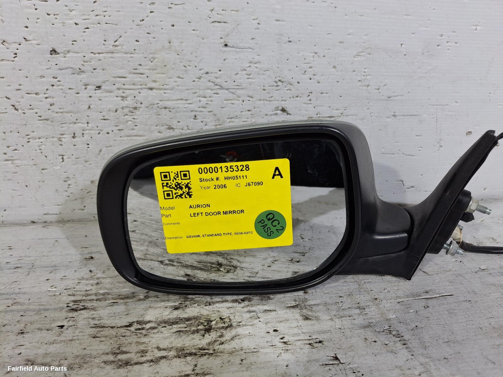 2006-2012 Toyota Aurion Left Door Mirror
