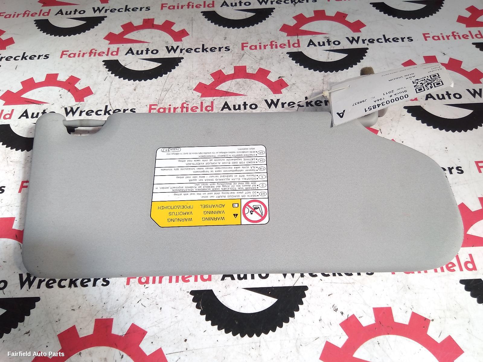 2010-2012 Mitsubishi Asx Sunvisor