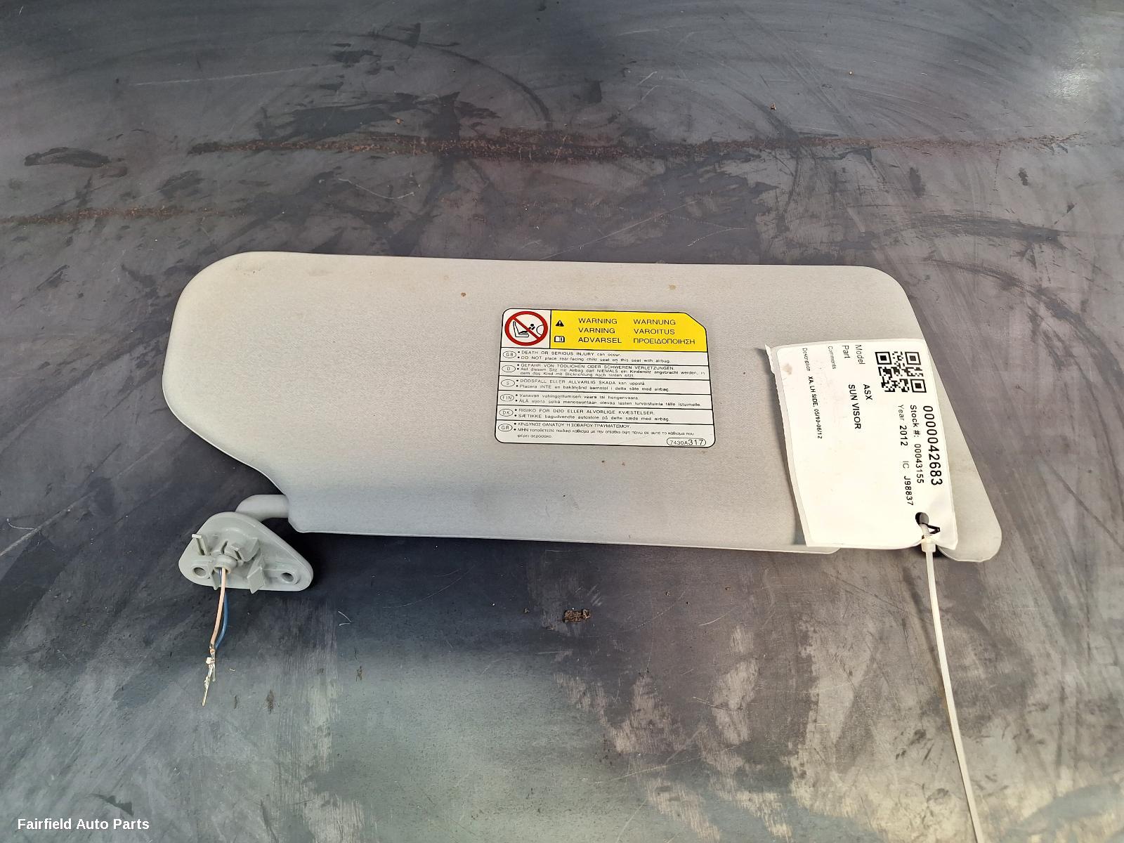 2010-2012 Mitsubishi Asx Sunvisor