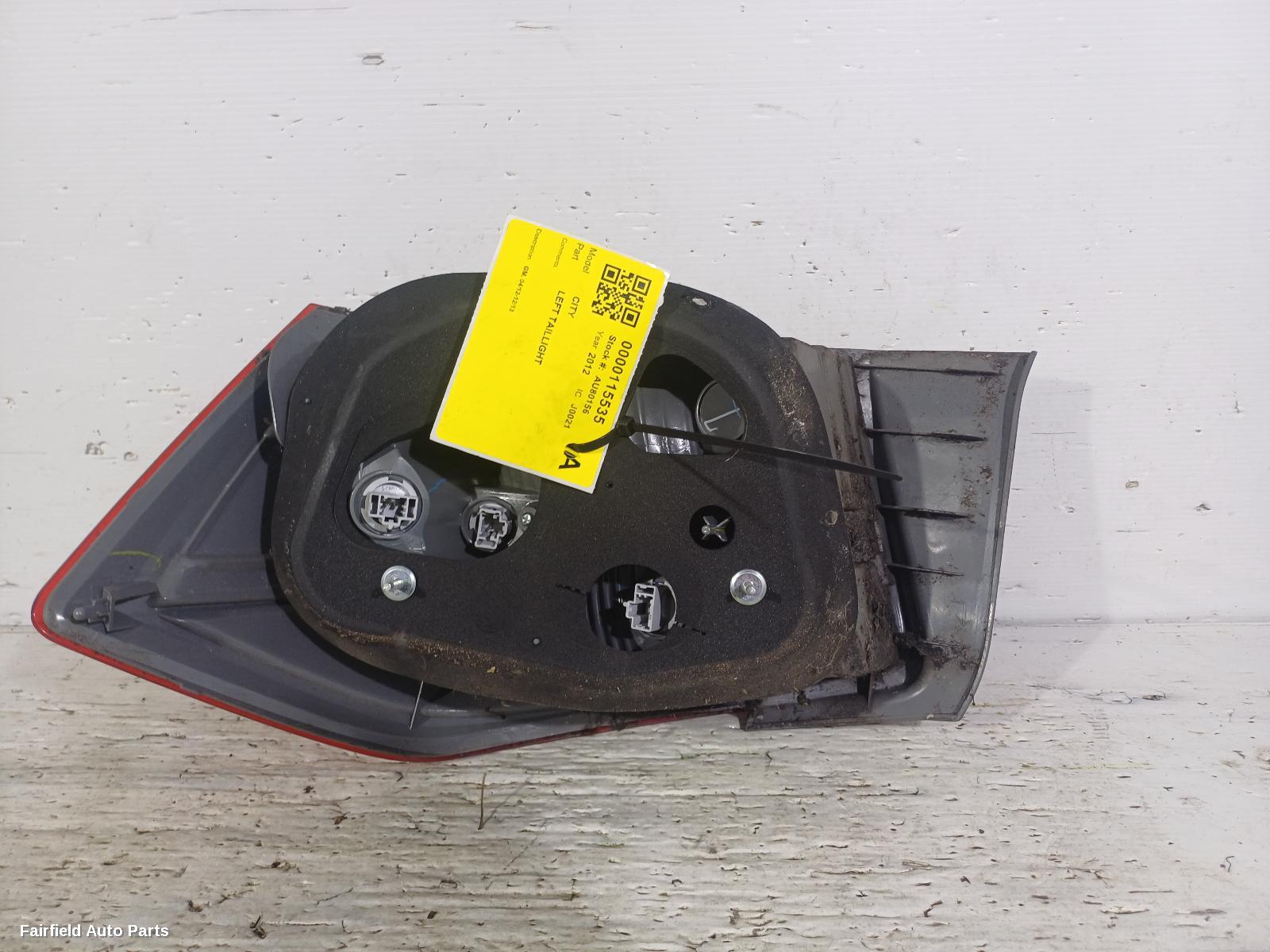 2012-2013 Honda City Left Taillight
