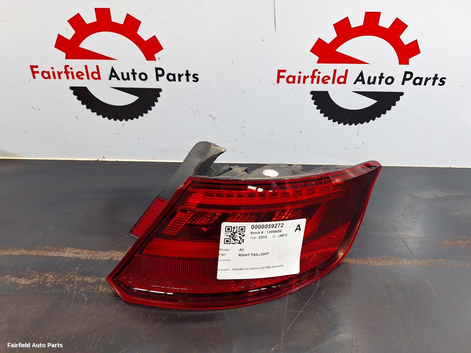 2013-2016 Audi A3 Right Taillight