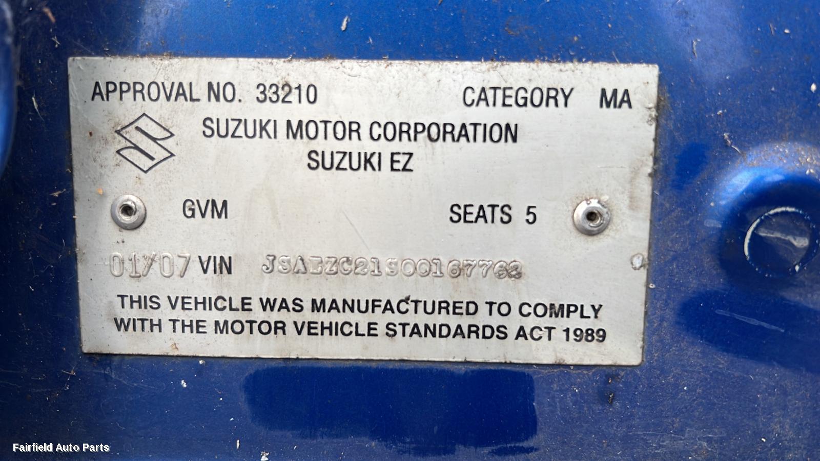 2004-2011 Suzuki Swift Right Door Mirror