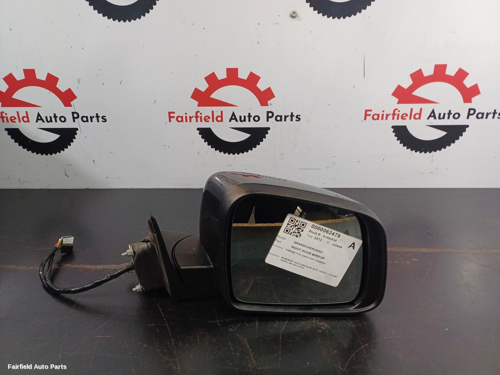 2013-2016 Jeep Grandcherokee Right Door Mirror