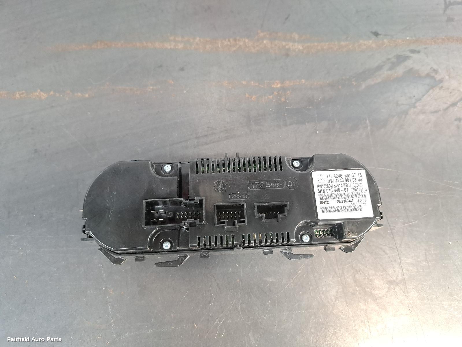 2011-2019 Mercedes B Class Heater Ac Controls