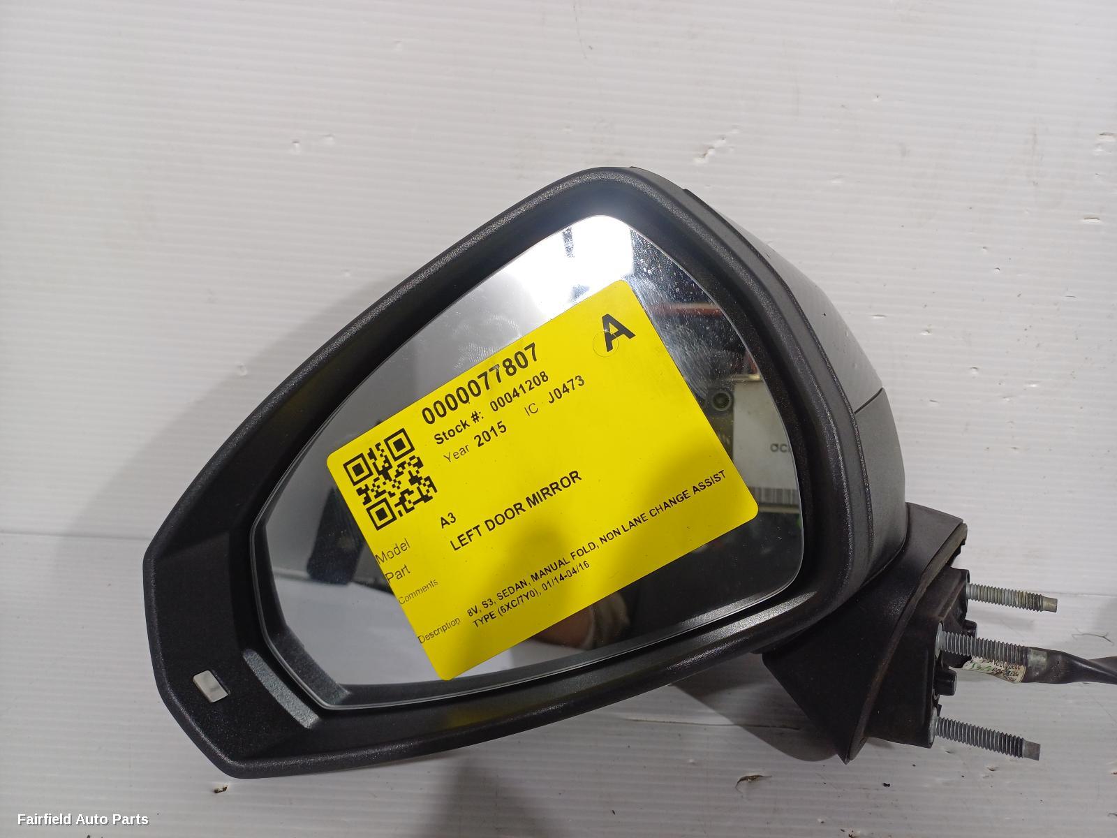 2014-2016 Audi A3 Left Door Mirror